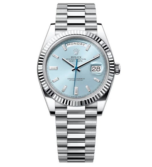 Rolex DAY DATE PLATINUM ICE BLUE