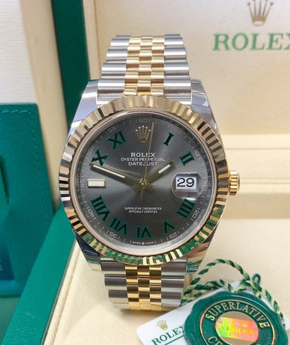 ROLEX DATEJUST 41 WIMBLEDON TWO-TONE