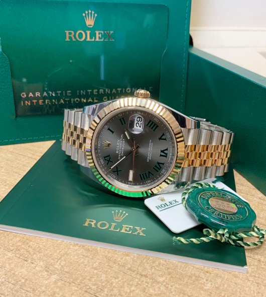 ROLEX DATEJUST 41 WIMBLEDON TWO-TONE