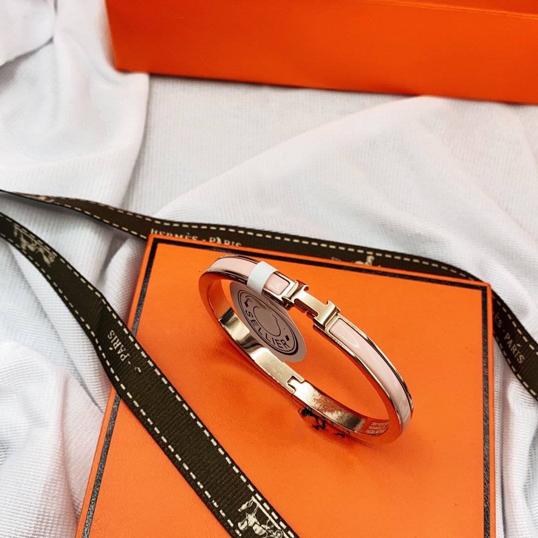 [Verdaci™]CLASSIC HM CLIC PINK 8MM ENAMEL BRACELET