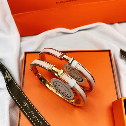 [Verdaci™]CLASSIC HM CLIC PINK 8MM ENAMEL BRACELET