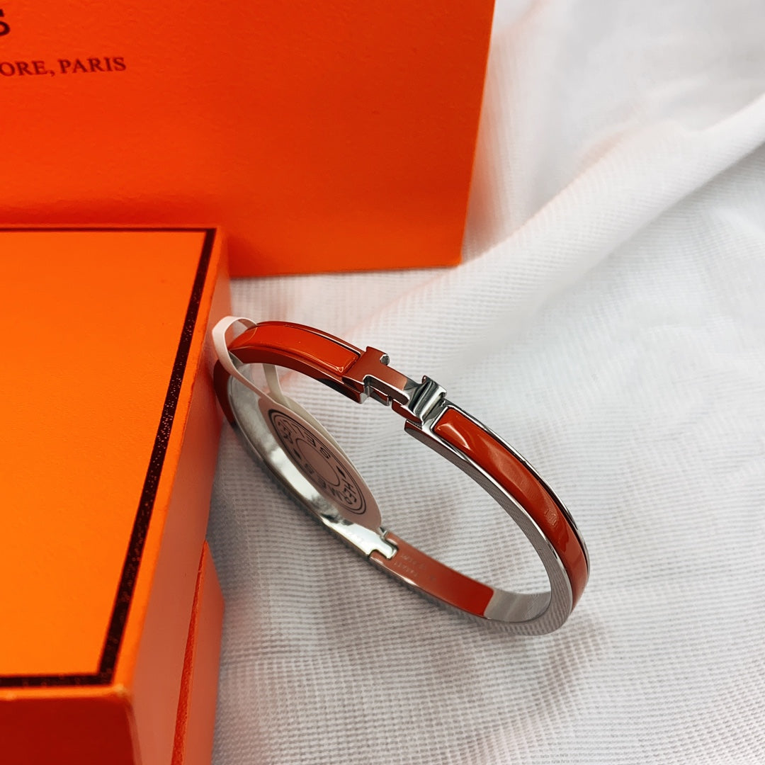 [Verdaci™]CLASSIC HM CLIC RED 8MM ENAMEL BRACELET