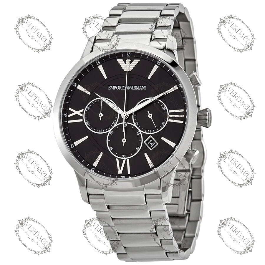 EMPORIO ARMANI CHRONOGRAPH QUARTZ BLACK DIAL  AR11208