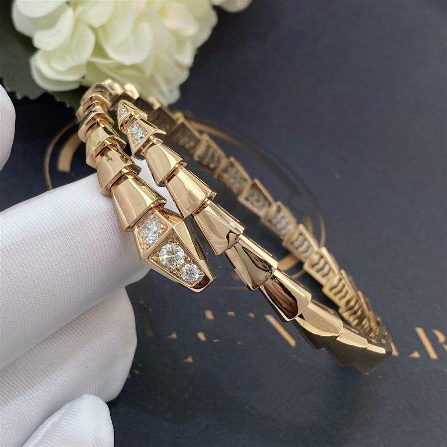 [Verdaci™]SERPENTI BRACELET DIAMONDS PINK GOLD
