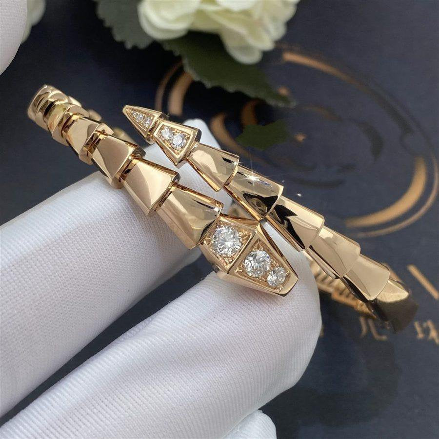 [Verdaci™]SERPENTI BRACELET DIAMONDS PINK GOLD