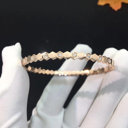 [Verdaci™]BEE LOVE PINK GOLD DIAMOND BRACELET