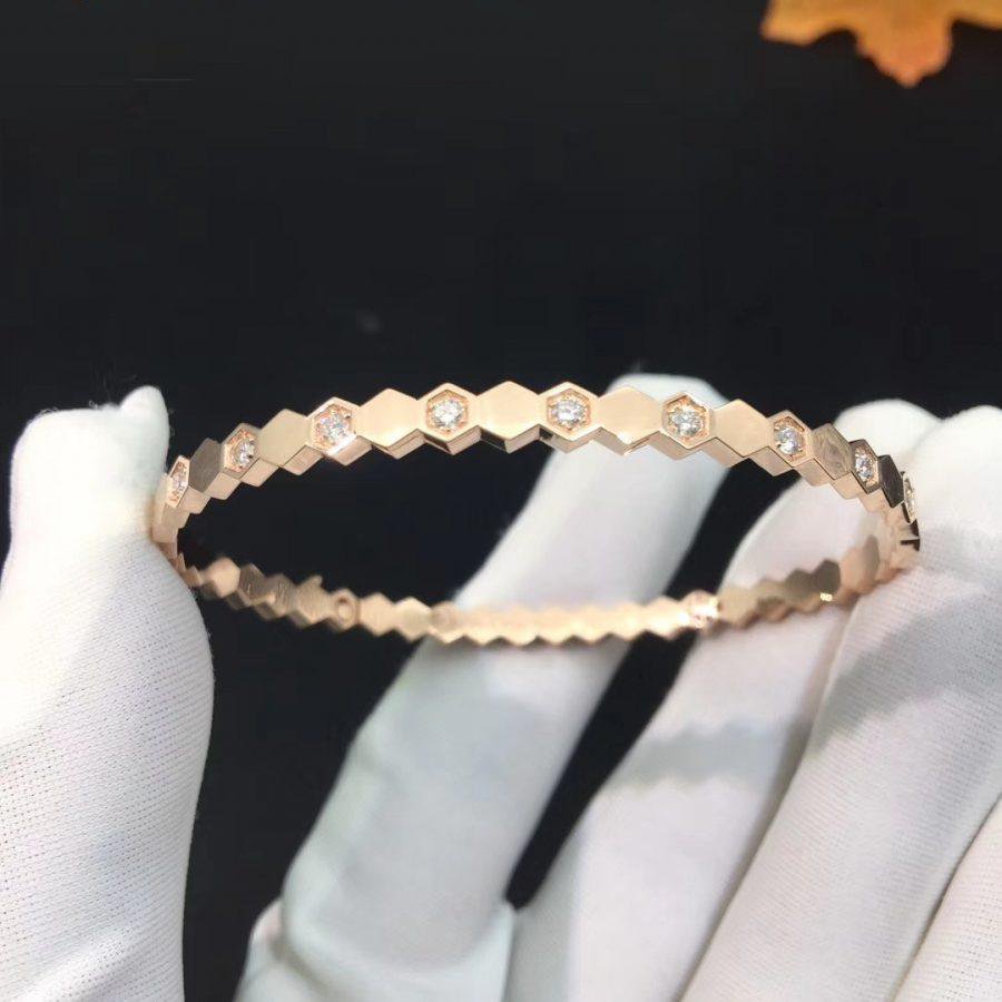 [Verdaci™]BEE LOVE PINK GOLD DIAMOND BRACELET