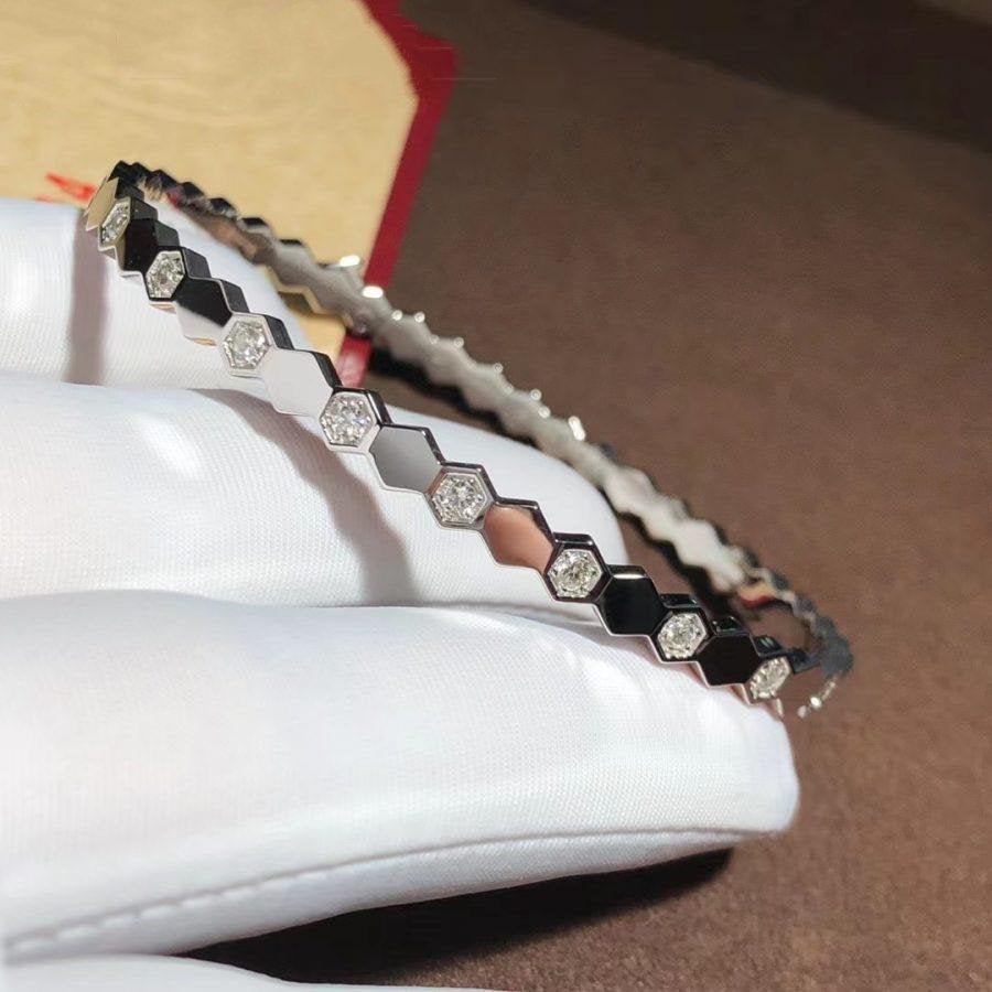 [Verdaci™]BEE LOVE SILVER DIAMOND BRACELET