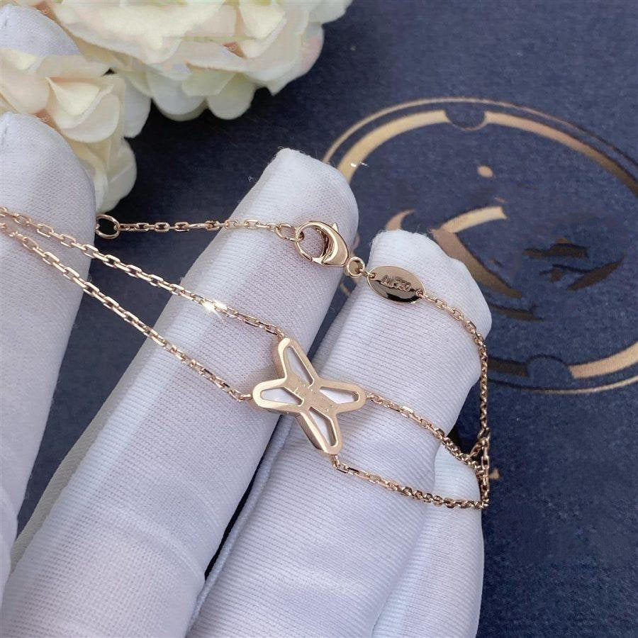 [Verdaci™]JEUX BRACELET WHITE MOP PINK GOLD 1 DIAMOND