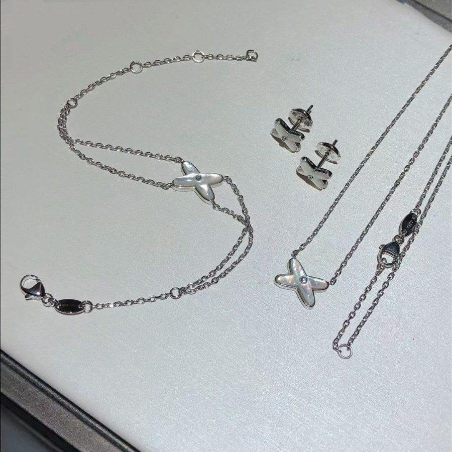 [Verdaci™]JEUX BRACELET WHITE MOP SILVER 1 DIAMOND