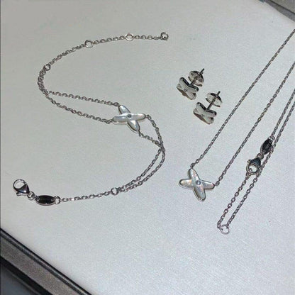 [Verdaci™]JEUX BRACELET WHITE MOP SILVER 1 DIAMOND