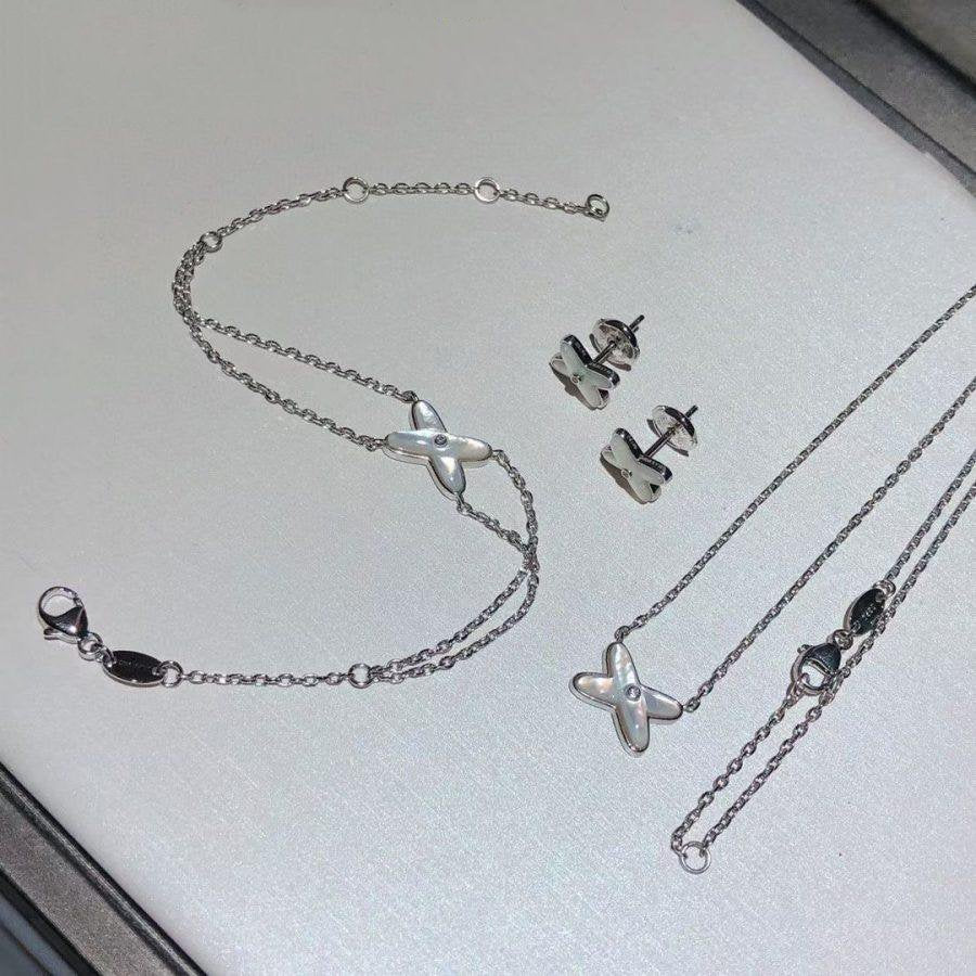 [Verdaci™]JEUX BRACELET WHITE MOP SILVER 1 DIAMOND