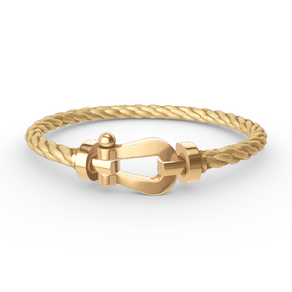 [Verdaci™]FORCE LARGE HORSESHOE NO DIAMOND BRACELET GOLD