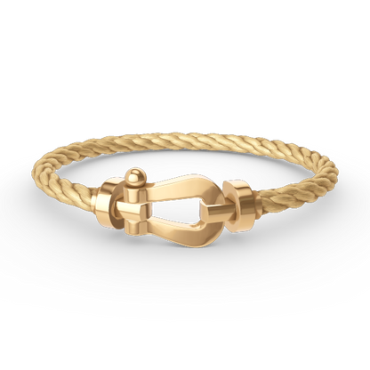 [Verdaci™]FORCE LARGE HORSESHOE NO DIAMOND BRACELET GOLD