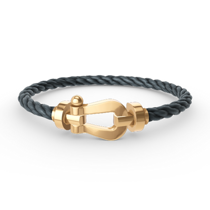 [Verdaci™]FORCE LARGE HORSESHOE NO DIAMOND BRACELET GOLD
