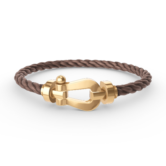 [Verdaci™]FORCE LARGE HORSESHOE NO DIAMOND BRACELET GOLD