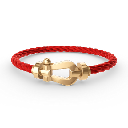 [Verdaci™]FORCE LARGE HORSESHOE NO DIAMOND BRACELET GOLD