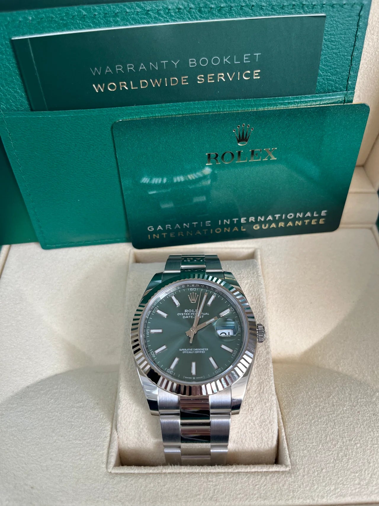 Rolex Datejust Oyster 41 mm Mint Green