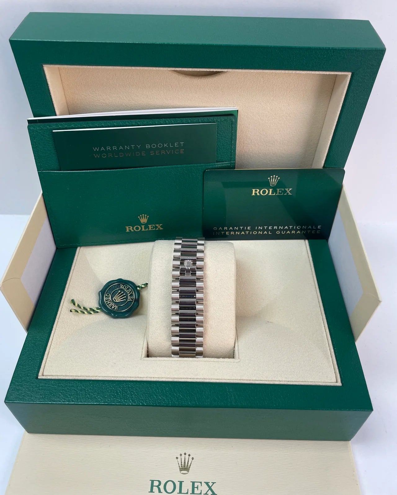 Rolex Day-Date 40  White Roman Dial