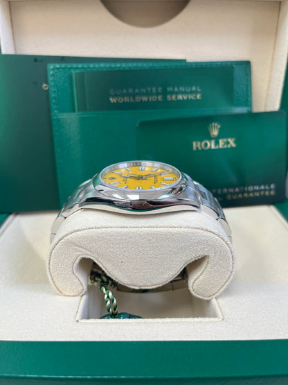 Rolex Oyster Perpetual Sunflower Yellow Dial Oyster