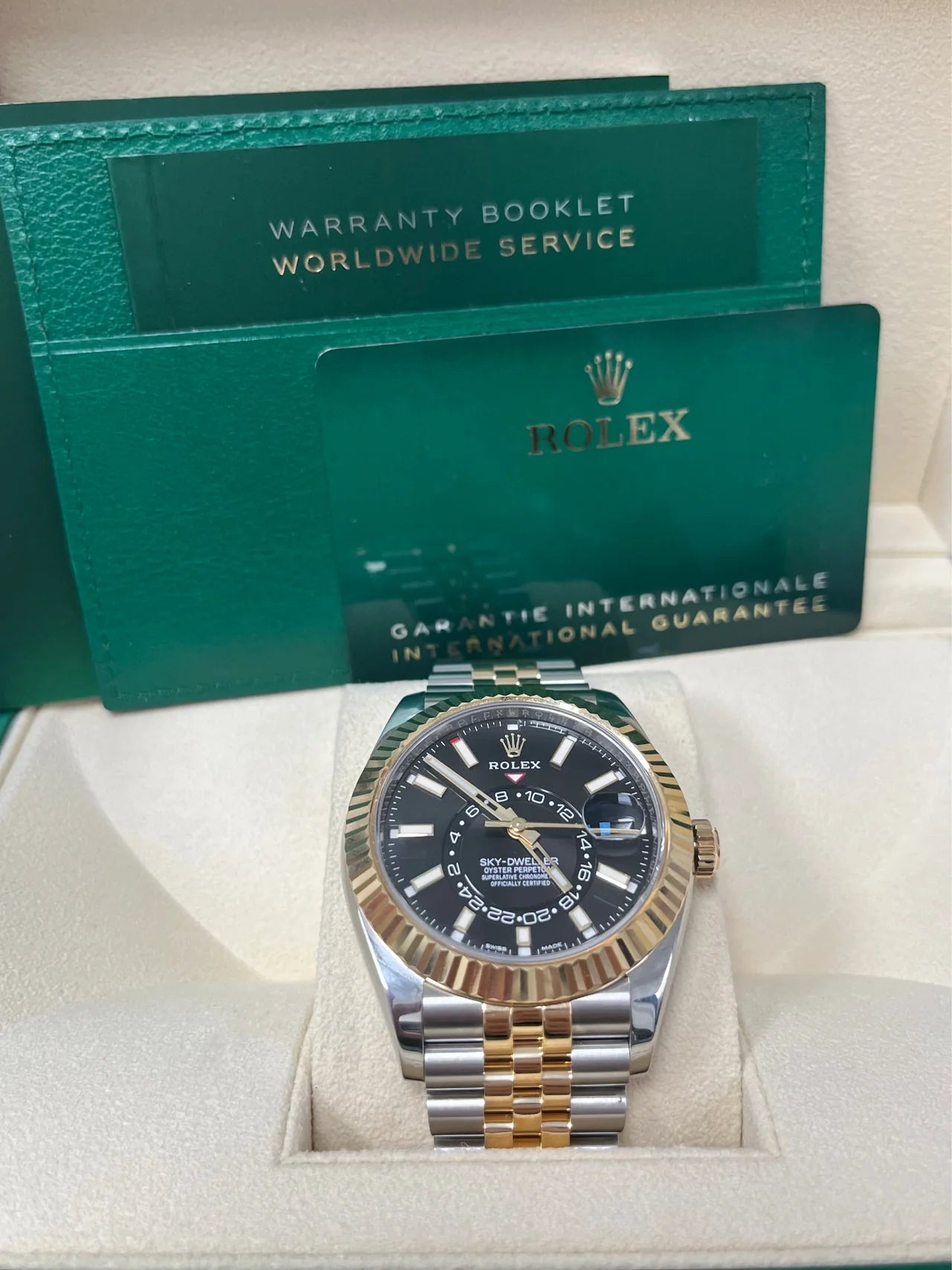 Rolex Sky-Dweller Black Yellow Gold Oyster