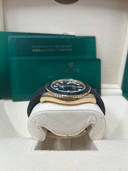Rolex Yacht-Master Gold Black Dial Oysterflex 226658