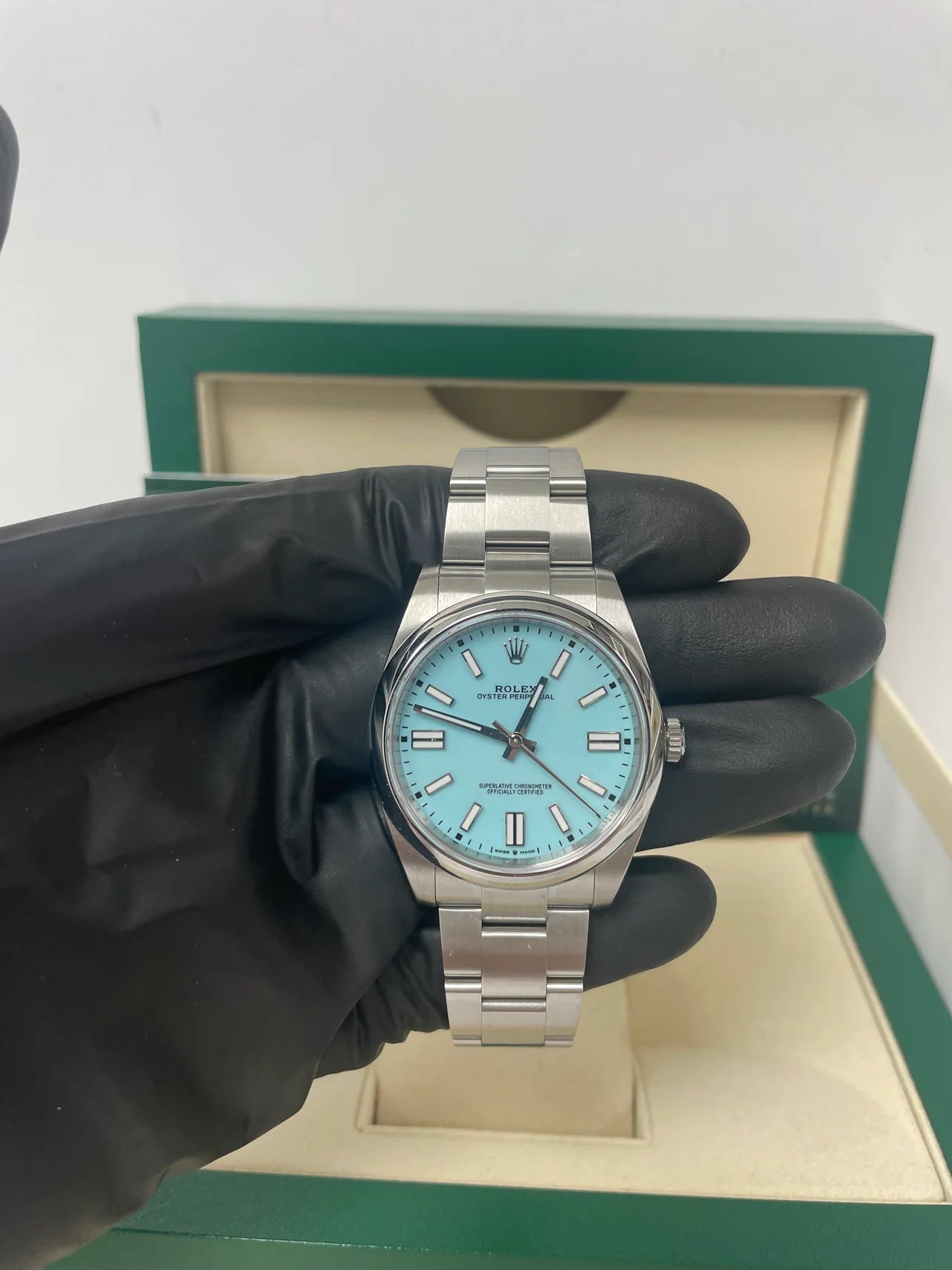 Rolex Oyster Perpetual Turquoise Dial Oyster 124300