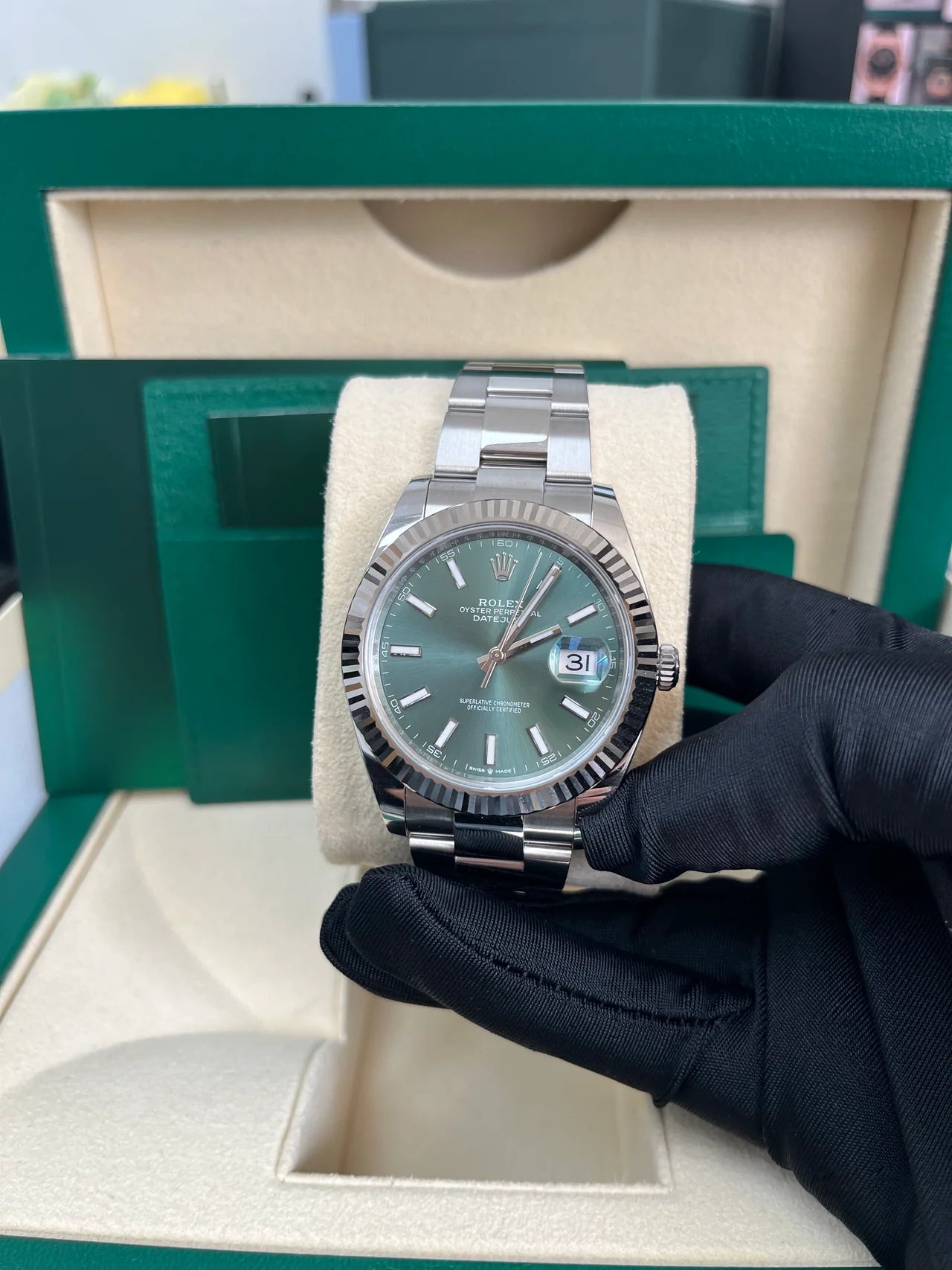 Rolex Datejust Oyster 41 mm Mint Green