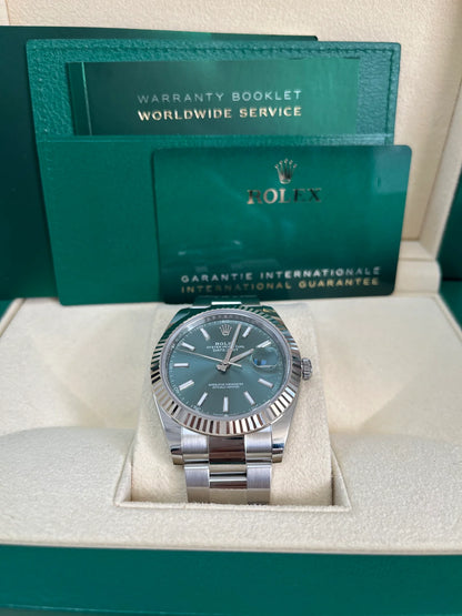 Rolex Datejust Oyster 41 mm Mint Green