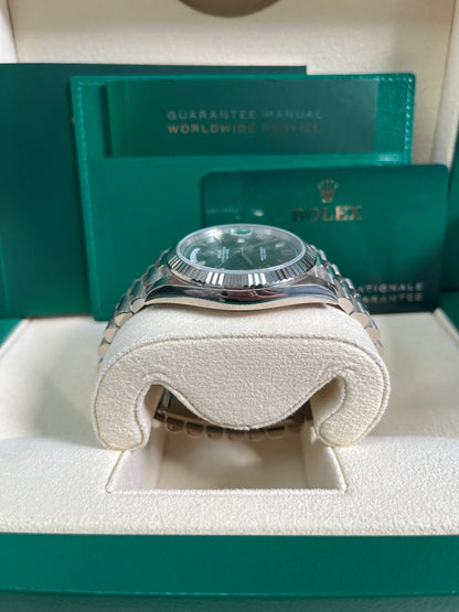 Rolex Day Date Olive Green Silver