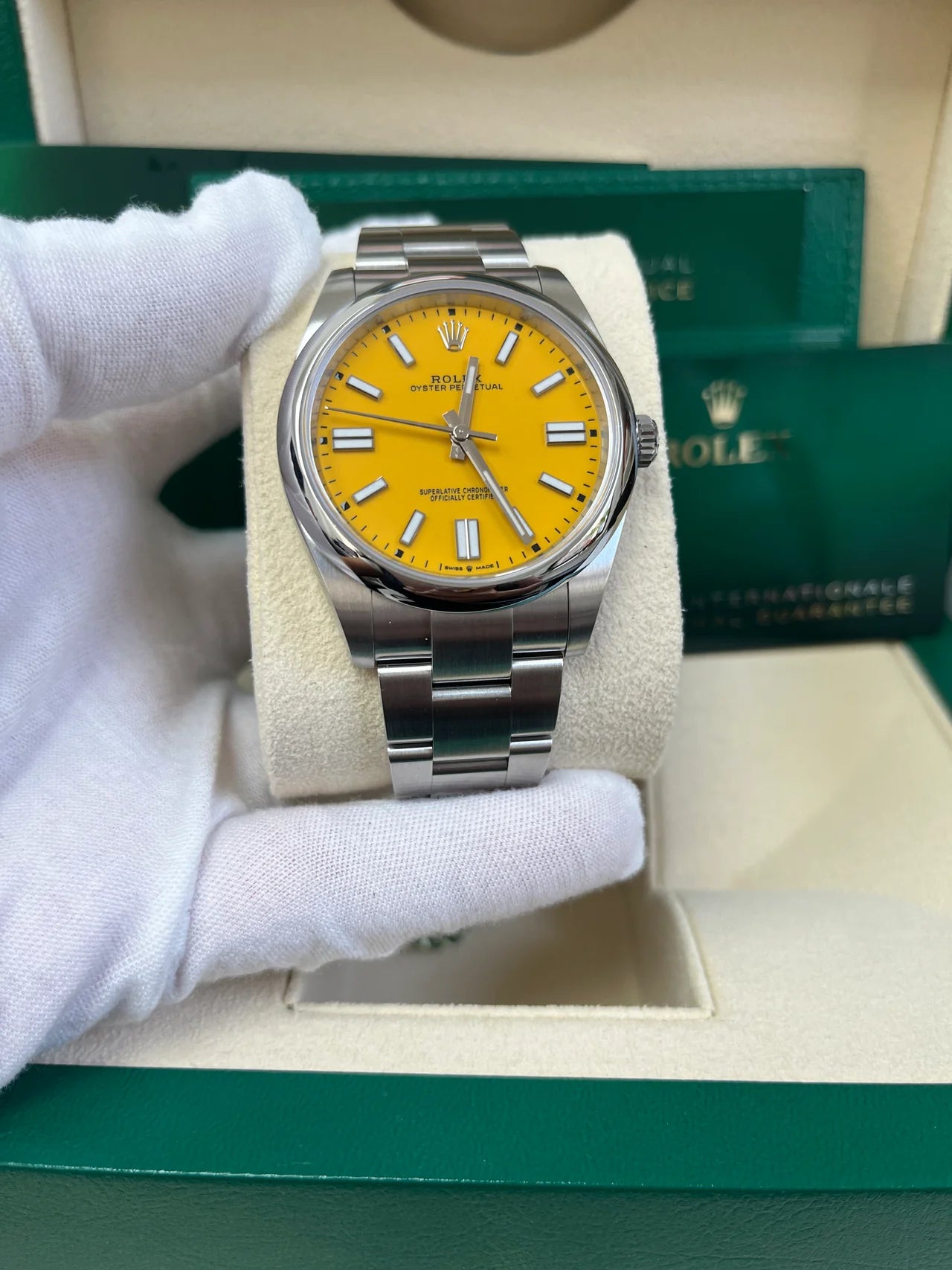 Rolex Oyster Perpetual Sunflower Yellow Dial Oyster