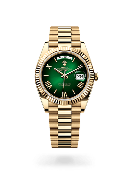 Rolex Day Date Yellow Gold 128238 Green