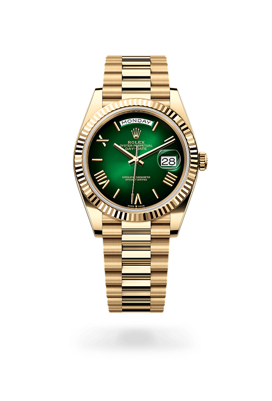 Rolex Day Date Yellow Gold 128238 Green