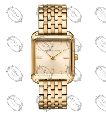 Michael Kors Women’s Quartz Stainless Steel Gold Dial 30mm Watch MK4377