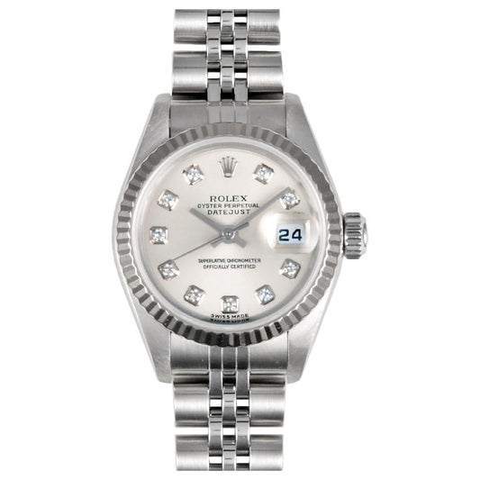 ROLEX DATEJUST WHITE PERLE DIAMOND DIAL JUBILEE