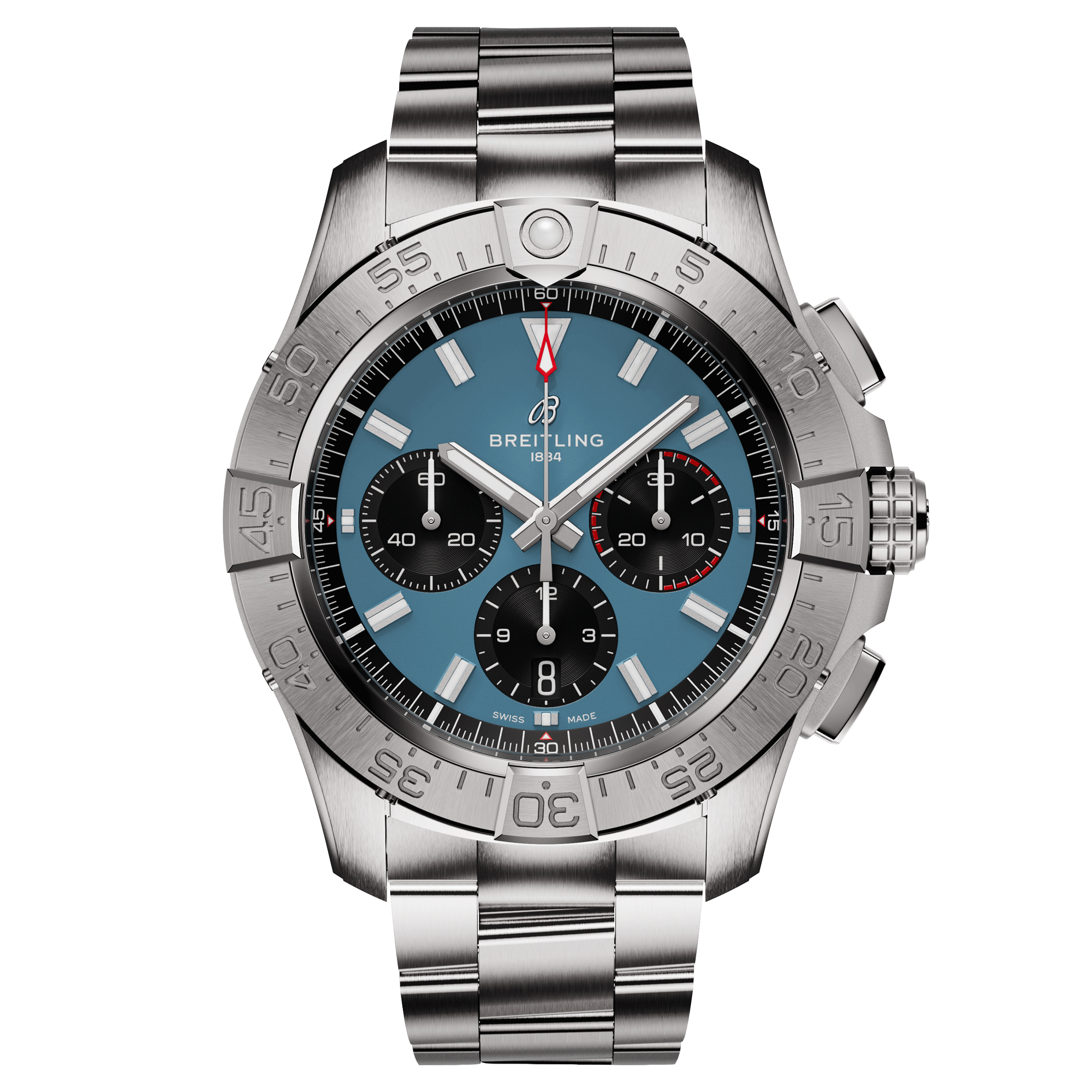 Montre Breitling Avenger B01 Chronograph cadran bleu clair