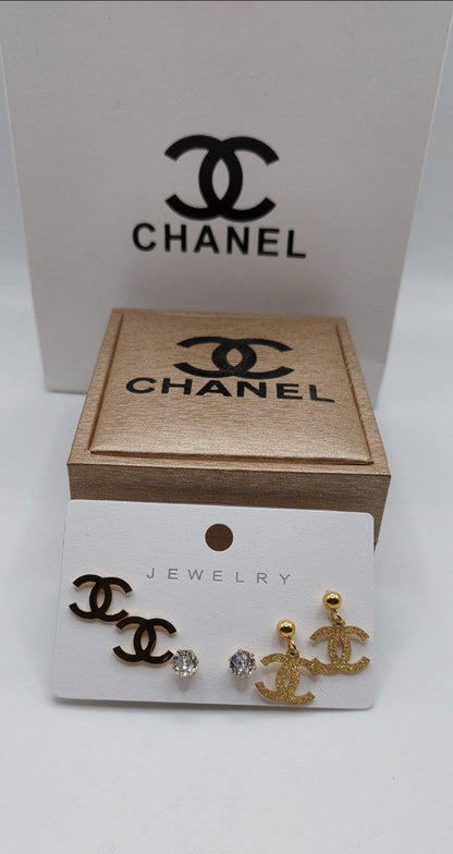 Pack 3 Boucles d'oreilles De Luxe Pour Femme / F300102