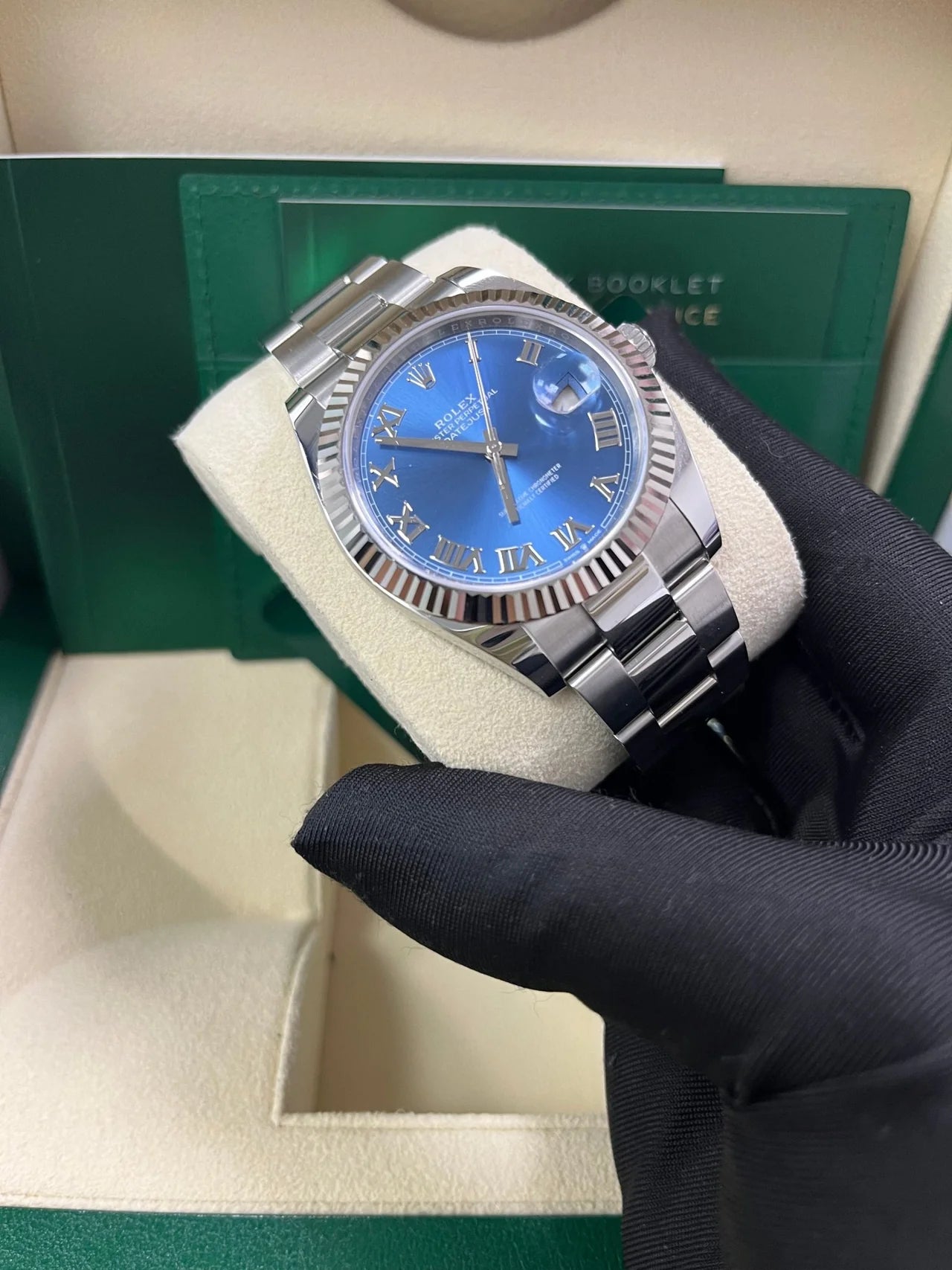 Rolex Datejust Blue Roman Dial Oyster 126334