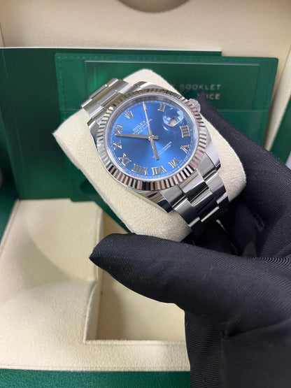Rolex Datejust Blue Roman Dial Oyster 126334
