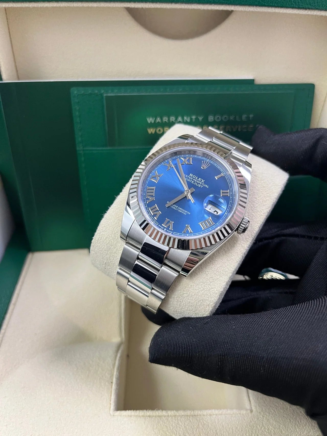 Rolex Datejust Blue Roman Dial Oyster 126334