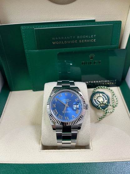 Rolex Datejust Blue Roman Dial Oyster 126334