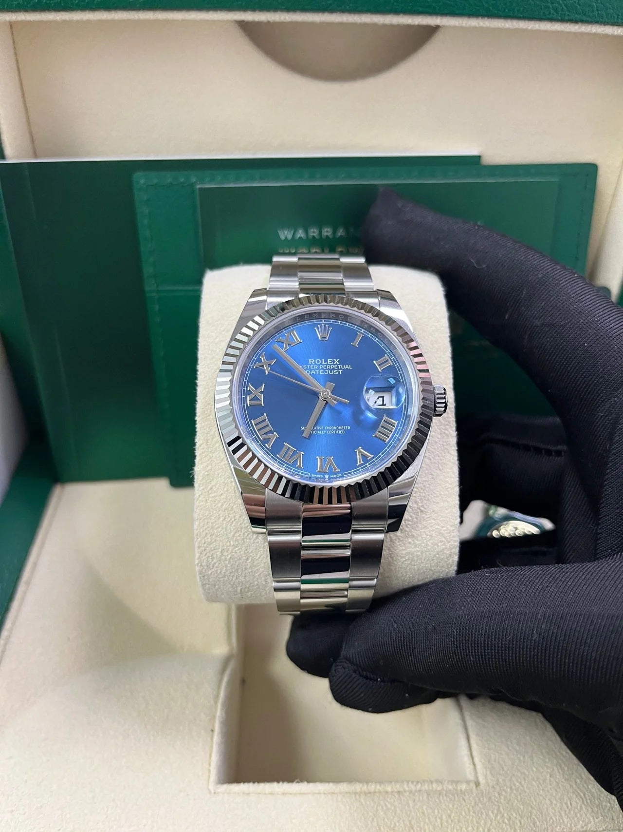 Rolex Datejust Blue Roman Dial Oyster 126334