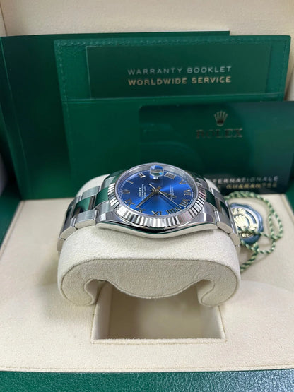 Rolex Datejust Blue Roman Dial Oyster 126334