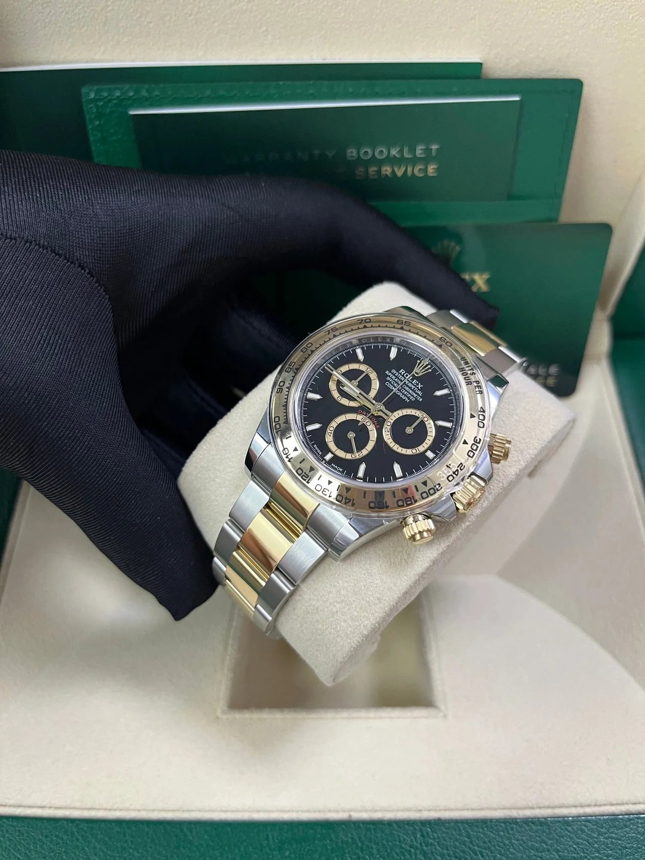 Rolex Daytona Gold and Black Dial Oyster Bracelet 126503