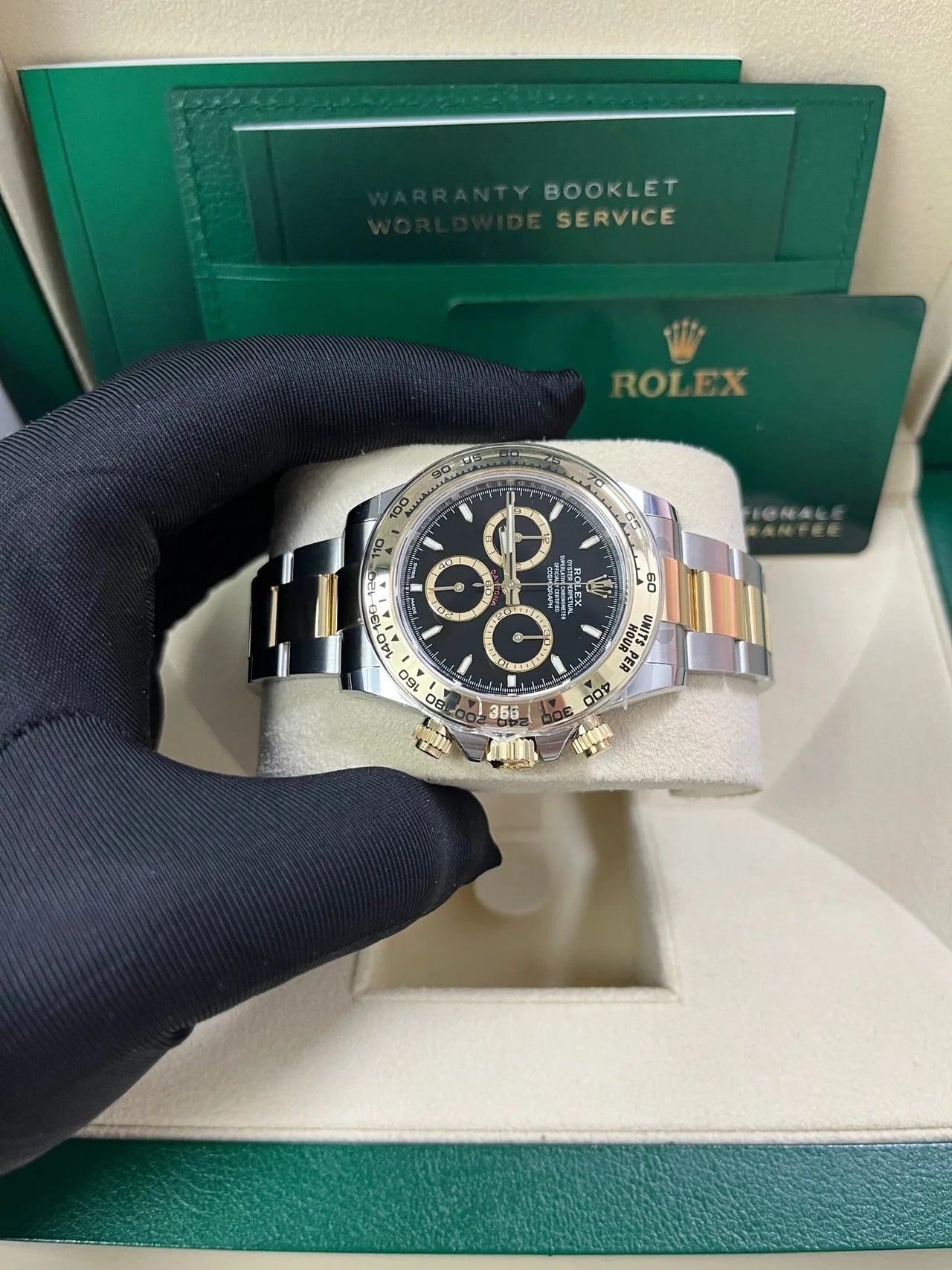 Rolex Daytona Gold and Black Dial Oyster Bracelet 126503