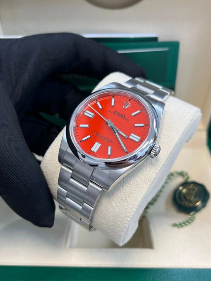 Rolex Oyster Perpetual Red Dial Oyster 124300