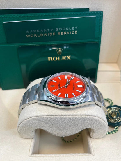 Rolex Oyster Perpetual Red Dial Oyster 124300