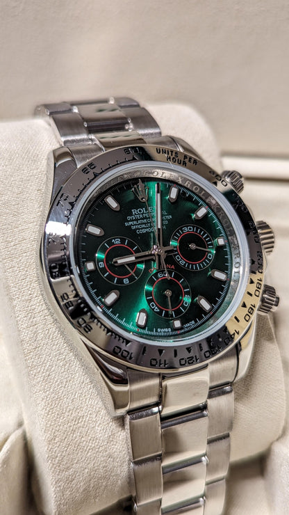 ROLEX DAYTONA GREEN DIAL SILVER