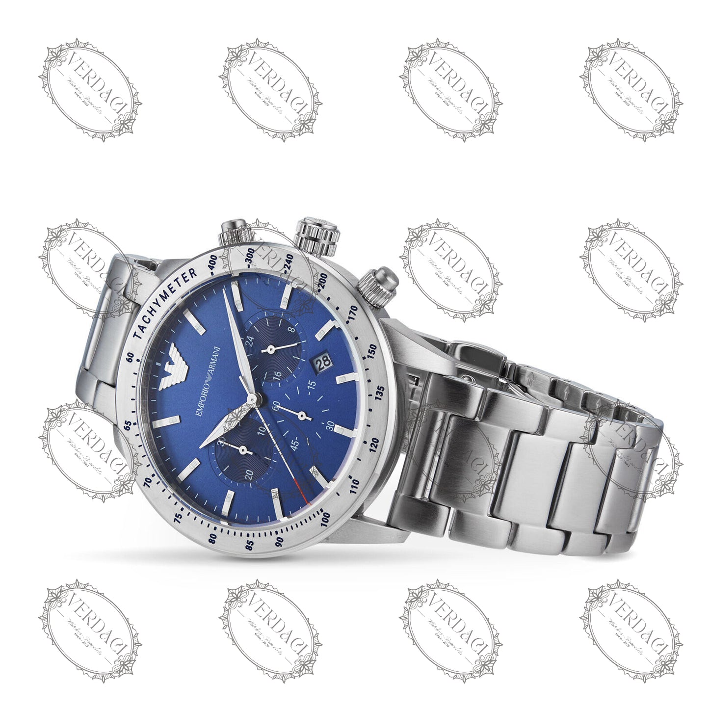 Emporio Armani AR11306 chronographe bleu