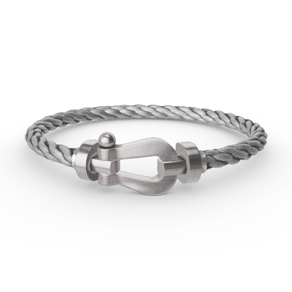 [Verdaci™]FORCE LARGE HORSESHOE NO DIAMOND BRACELET SILVER